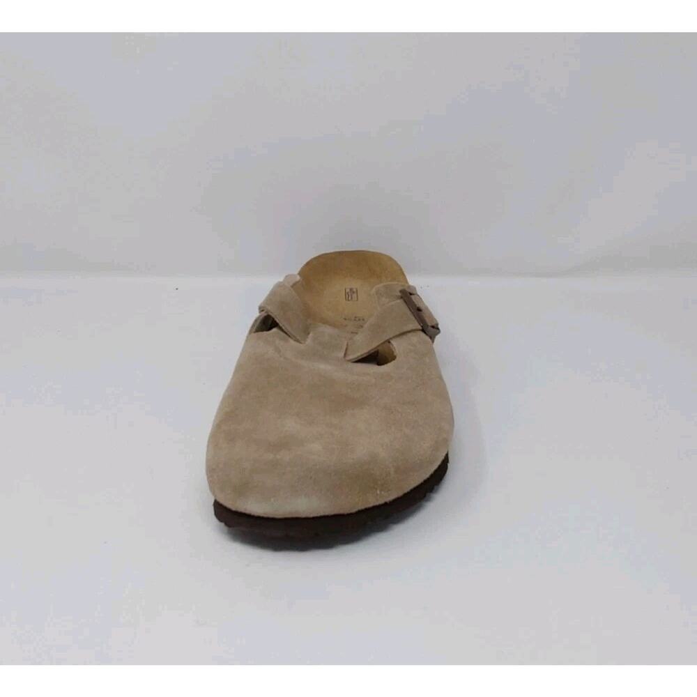 Birkenstock Boston Soft Footbed Taupe Suede Clogs Size EU 45 US 12 Regular Fit - Picture 11 of 16